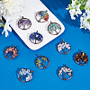 10Pcs 10 Styles Gemstone Pendants G-HY0001-81-4