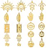 20Pcs 10 Style 201 Stainless Steel Laser Cut Charms STAS-SZ0002-67G-1