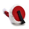 Sequins Christmas Hat Polyester Alligator Hair Clips for Women Girl AJEW-M012-03B-3