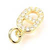 Brass Micro Pave Cubic Zirconia Charms ZIRC-O037-12G-3