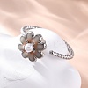 Dasiy Rotatable Open Cuff Rings for Women LS-RJEW-C118-05P-1