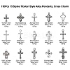 150Pcs 15 Styles Tibetan Style Alloy Pendants TIBEP-CJ0002-22-2