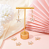 6Pcs Brass Micro Pave Clear Cubic Zirconia Pendants ZIRC-HS0001-08-5