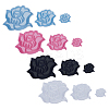 24Pcs 12 Styles Computerized Embroidery Cloth Iron On/Sew On Patches PATC-HY0001-78-1