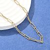 304 Stainless Steel Paperclip Chain Necklace NJEW-M183-04G-1
