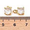 Brass with Cubic Zirconia Charms KK-F927-15G-3