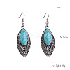 Bohemian Style Alloy Synthetic Turquoise Dangle Earrings FS-WG7654C-03-1