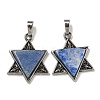 Dyed & Heated Natural Blue Aventurine Pendants G-G147-08AS-11-1
