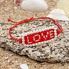 Word LOVE Loom Pattern Seed Beads Bracelets for Women BJEW-Z013-35-2