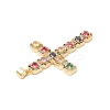 Rack Plating Brass Micro Pave Colorful Cubic Zirconia Pendants ZIRC-C040-27G-3