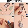 DIY Oval Photo Pendant Necklace Making Kit DIY-FH0004-62-4