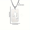 304 Stainless Steel Hollow Cut Hockey Player Pendant Necklaces FS-WGFDD7E-01-3