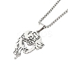 Non-Tarnish 201 Stainless Steel Box Chain Hollow Christian Jesus Face Pendant Necklaces for Women Men LS-NJEW-U005-06P-1