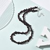 Natural Supper 7 Rutilated Quartz Chip Beaded Necklaces for Men Women NJEW-G159-01N-3