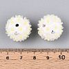 Handmade Polymer Clay Rhinestone with Resin Daisy Flower CLAY-T022-02E-4