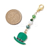 8Pcs 8 Styles Saint Patrick's Day Theme Alloy Enamel Pendant Decoration HJEW-JM02386-3