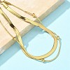 304 Stainless Steel Herringbone Chains & Snake Chain Bracelets LS-BJEW-U019-04G-05-2
