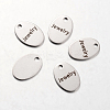 Non-Tarnish Spray Painted 201 Stainless Steel Pendants STAS-I048-G21-1