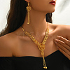 Elegant Alloy Hollow Flower Tassel Earrings & Necklaces for Women IS9809-3