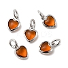 Brass Pave Cubic Zirconia Pendants KK-Z137-21P-2