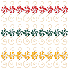 30Pcs 3 Colors Opaque Acrylic Bead with Iron Ornament Hooks HJEW-PH02216-1