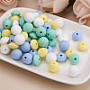 80Pcs 8 Style Food Grade Eco-Friendly Silicone Beads SIL-TA0001-03-5