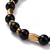 5Pcs 5 Style Natural Black Onyx & Synthetic Hematite & Glass Sead Beads Stretch Bracelets Set BJEW-JB07670-02-6