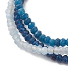 Adjustable Dyed Natural Malaysia Jade Beaded Multi-strand Bracelets for Women Men BJEW-JB13577-03-3