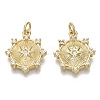 Brass Micro Pave Cubic Zirconia Pendants ZIRC-S067-001-NF-2