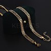 Ion Plating(IP) 304 Stainless Steel Wheat Chain Necklaces for Women NJEW-U019-01G-2
