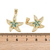 Brass Cubic Zirconia Pendants KK-L251-50G-3