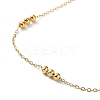 304 Stainless Steel Round Beaded Link Chain Bracelets for Women LS-BJEW-D033-01G-2