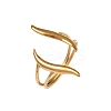304 Stainless Steel Cuff Open Rings for Women RJEW-H255-01G-04-4
