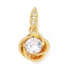 Brass Micro Pave Cubic Zirconia Pendants KK-D357-32G-1