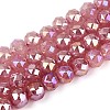 Anti-Tarnish Electroplate Glass Beads Strands GLAA-N064-6mm-03-1