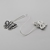 Enamel Butterfly with Skull Hoop Earrings EJEW-WH0017-43AS-A-2