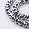 Electroplate Glass Beads Strands GR7x10mmY-M2-2