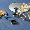 6Pcs 3 Colors Stainless Steel Plain Band Rings RJEW-CF0001-03-5