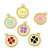 Brass Enamel Pendants KK-I378-20G-B-1