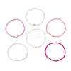 6Pcs 6 Colors Glass Seed Beads Stretch Bracelets BJEW-MZ00227-5