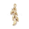 Brass Pave Clear Cubic Zirconia Pendants LS-KK-Z061-15G-02-1