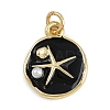 Brass Enamel Pendants KK-D409-02G-2