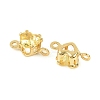 Brass Pave Cubic Zirconia Heart Connector Charms KK-P347-02G-4