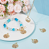 6PCS Brass Micro Pave Cubic Zirconia Pendants KK-BBC0011-86-4