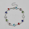 Alloy Rhinestone Link Bracelets for Women BJEW-WH0041-30-1