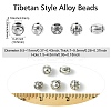 50Pcs 5 Styles Tibetan Style Alloy Beads FIND-CJ0003-62-2