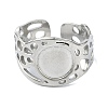 304 Stainless Steel Cuff Rings RJEW-M019-62P-2