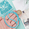 2 Strands Faceted Rondelle Synthetic Turquoise Beads Strands TURQ-AR0001-38-4