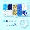 DIY Evil Eye Lampwork & Glass Beads Bracelets Jewelry Making Kits DIY-FS0007-43-7