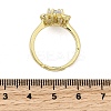 Brass Micro Pave Cubic Zirconia Finger Rings for Women RJEW-L130-005G-5